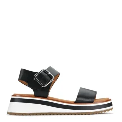 SPORTY LEATHER WEDGE SANDAL><noscript><img width=