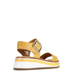 SPORTY LEATHER WEDGE SANDAL><noscript><img width=