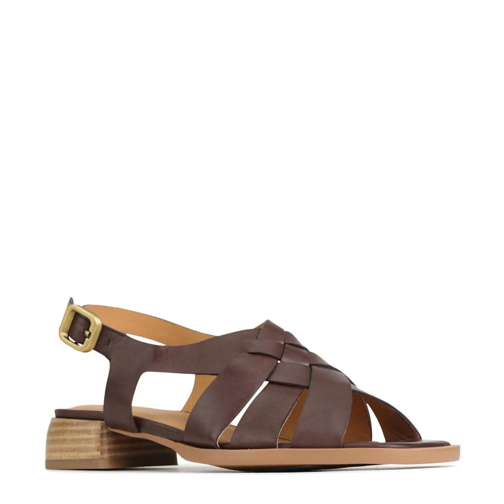 TEREZA SLING BACK SANDALS LEATHER>EOS Footwear Clearance