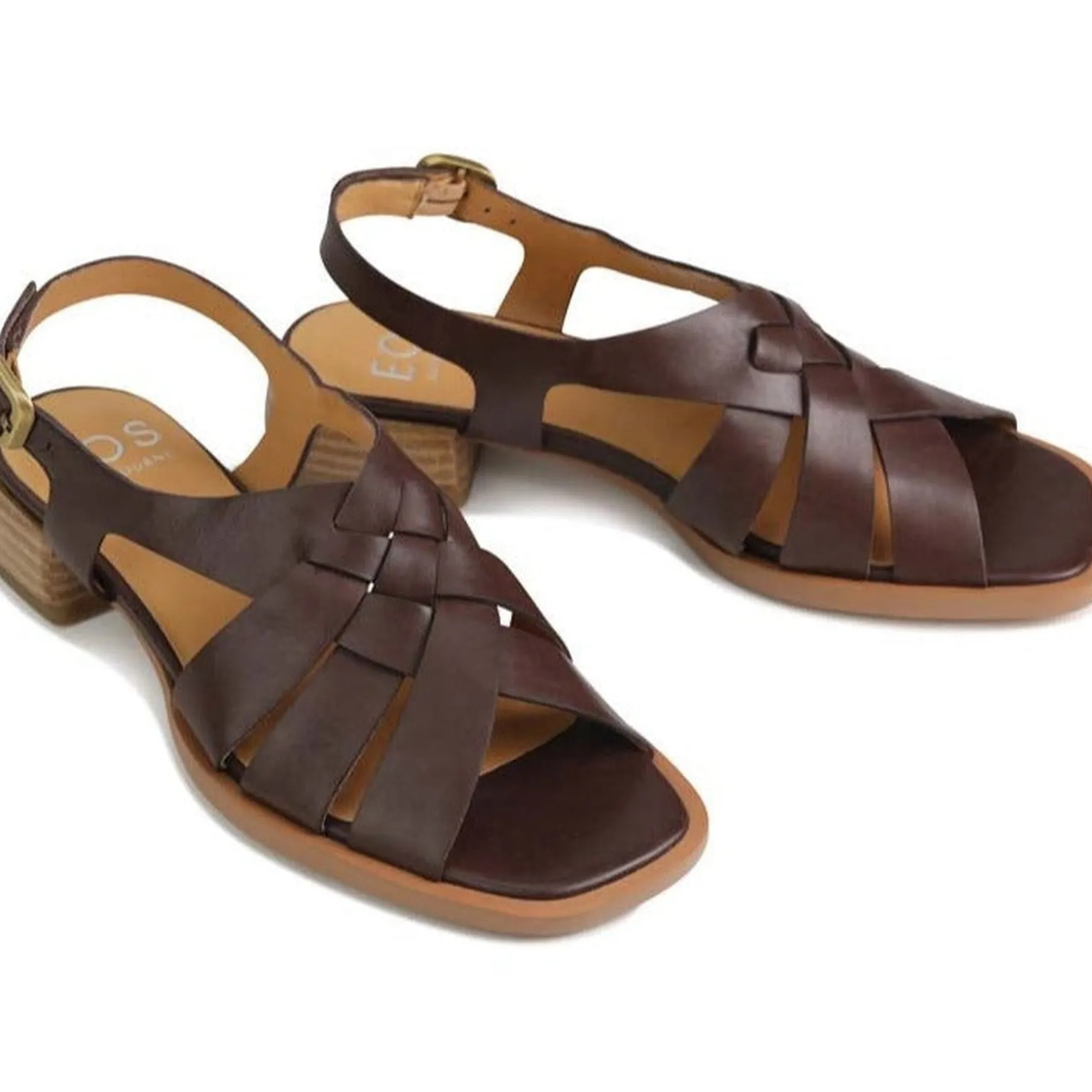 TEREZA SLING BACK SANDALS LEATHER>EOS Footwear Clearance