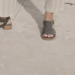 TERRI ANKLE STRAP SANDALS LEATHER><noscript><img width=