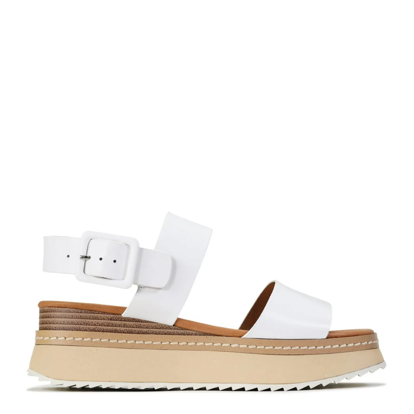 TONAL LEATHER WEDGE SANDAL>EOS Footwear Store