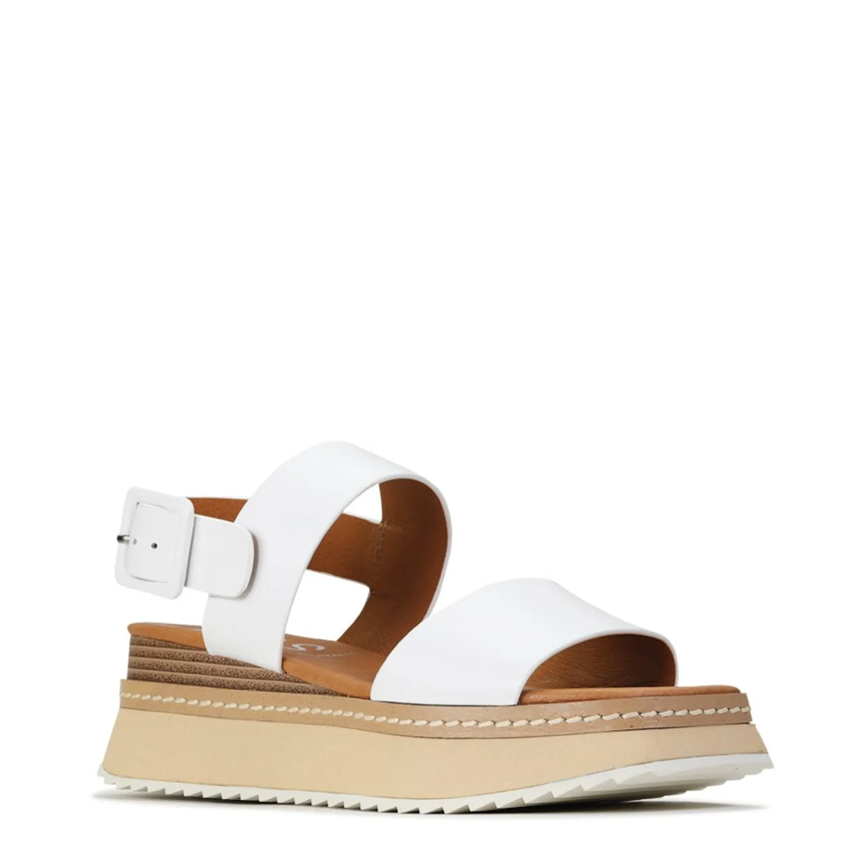 TONAL LEATHER WEDGE SANDAL>EOS Footwear Store
