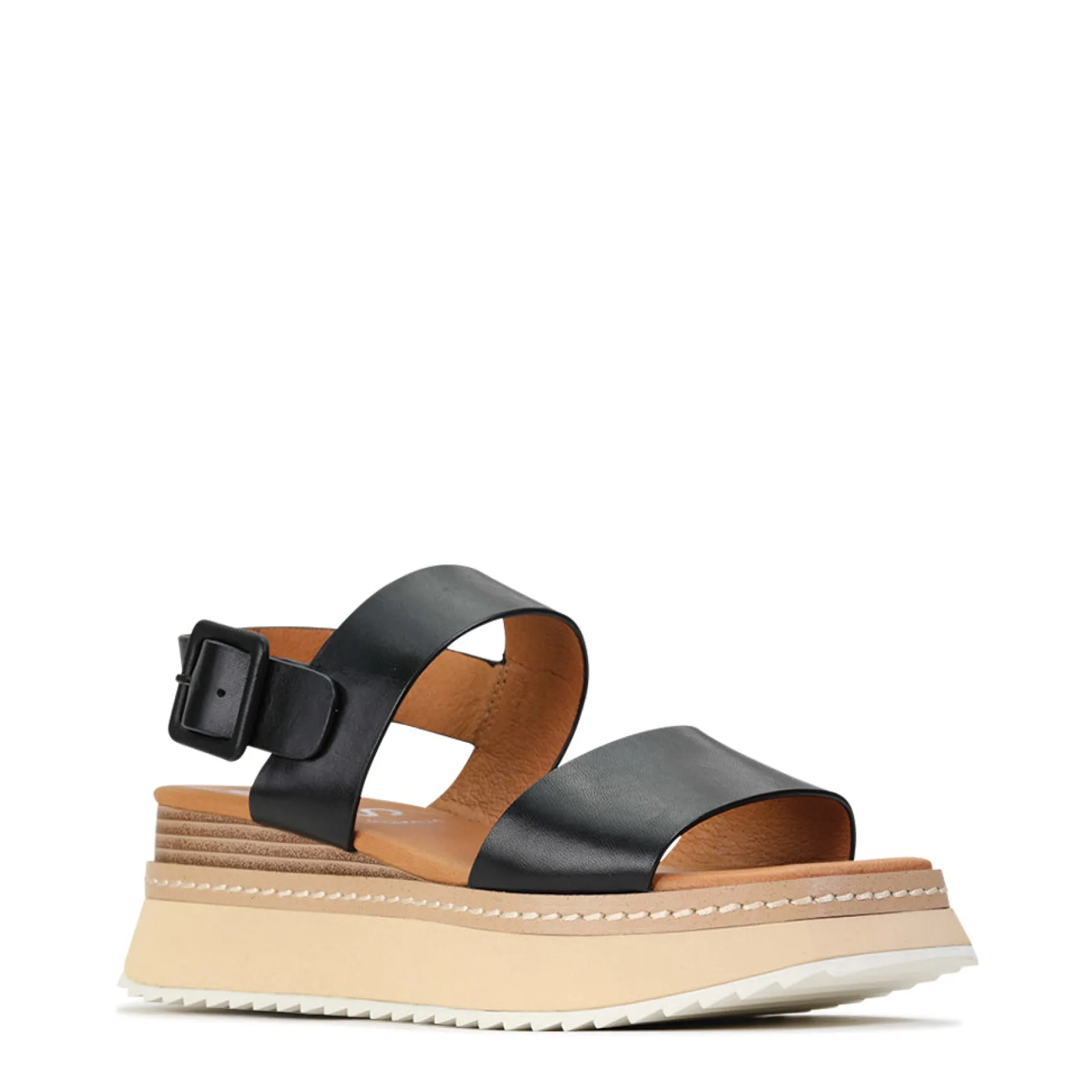 TONAL LEATHER WEDGE SANDAL>EOS Footwear Store