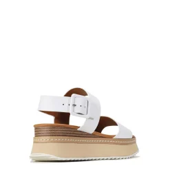 TONAL LEATHER WEDGE SANDAL><noscript><img width=