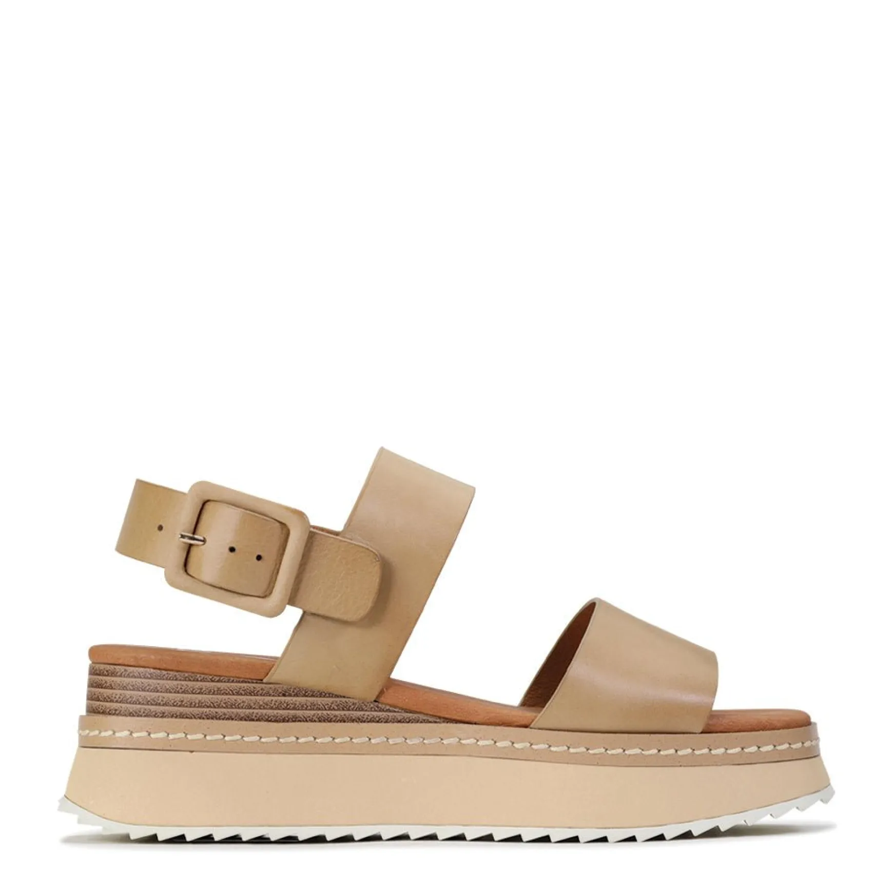 TONAL LEATHER WEDGE SANDAL>EOS Footwear Store