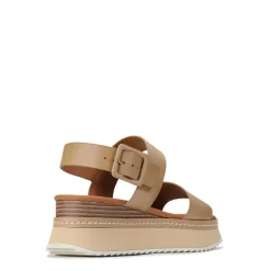 TONAL LEATHER WEDGE SANDAL><noscript><img width=