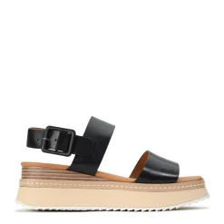 TONAL LEATHER WEDGE SANDAL><noscript><img width=