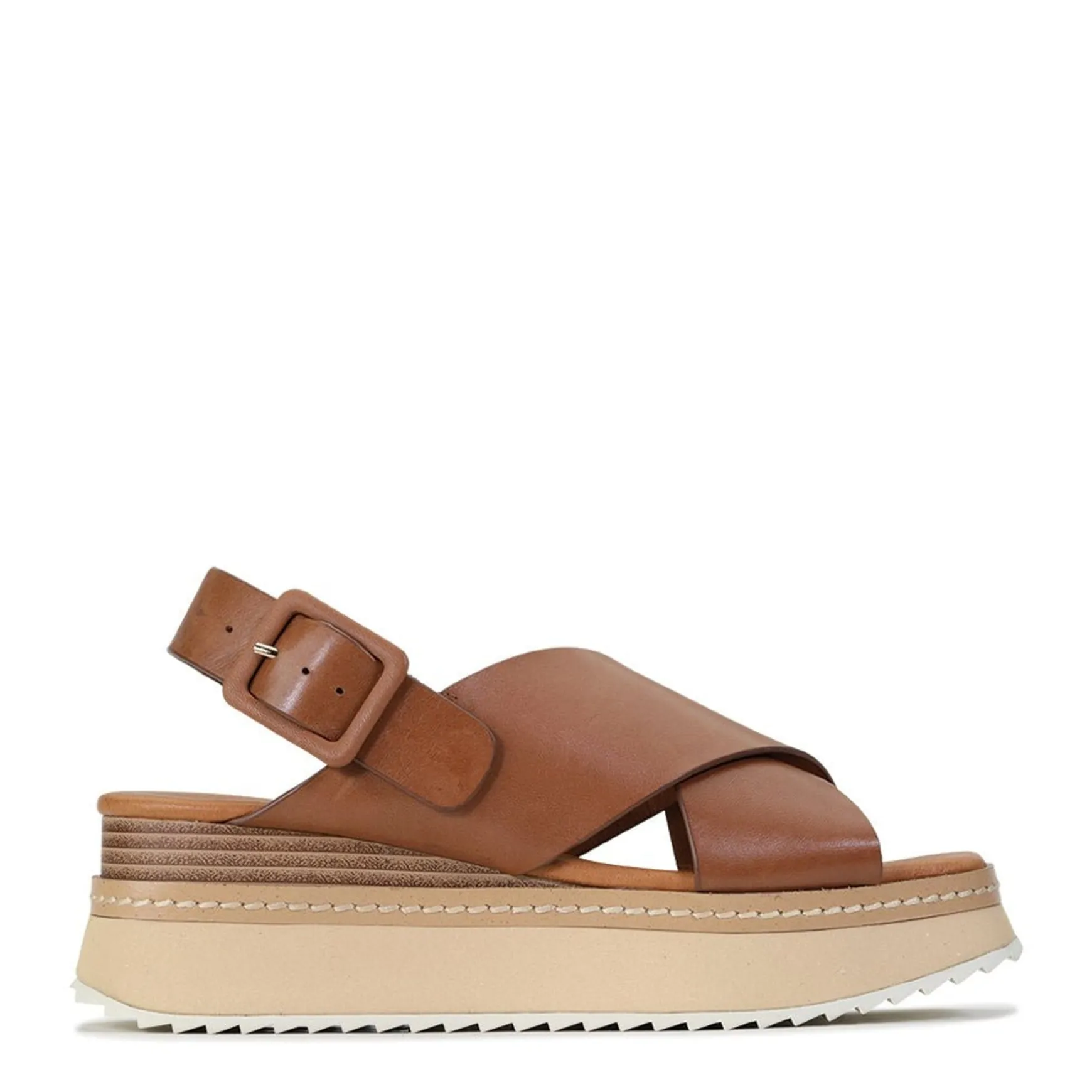 TONALITIES LEATHER PLATFORM WEDGE SANDALS>EOS Footwear Best