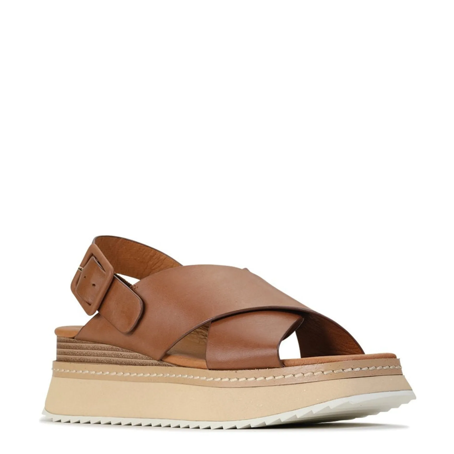 TONALITIES LEATHER PLATFORM WEDGE SANDALS>EOS Footwear Best