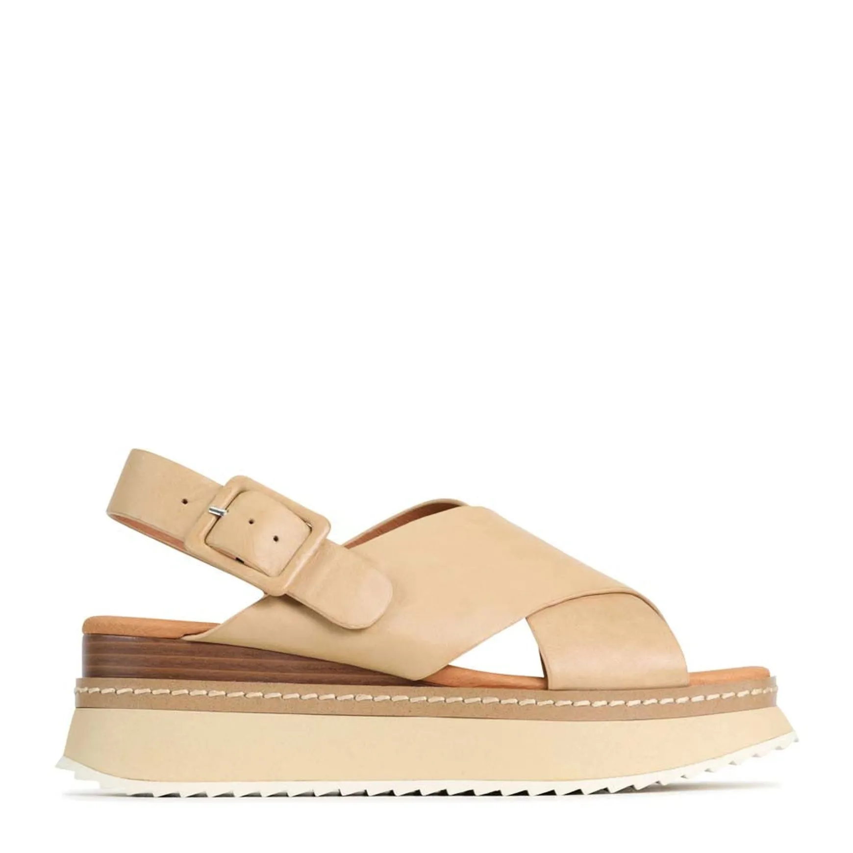 TONALITIES LEATHER PLATFORM WEDGE SANDALS>EOS Footwear Best