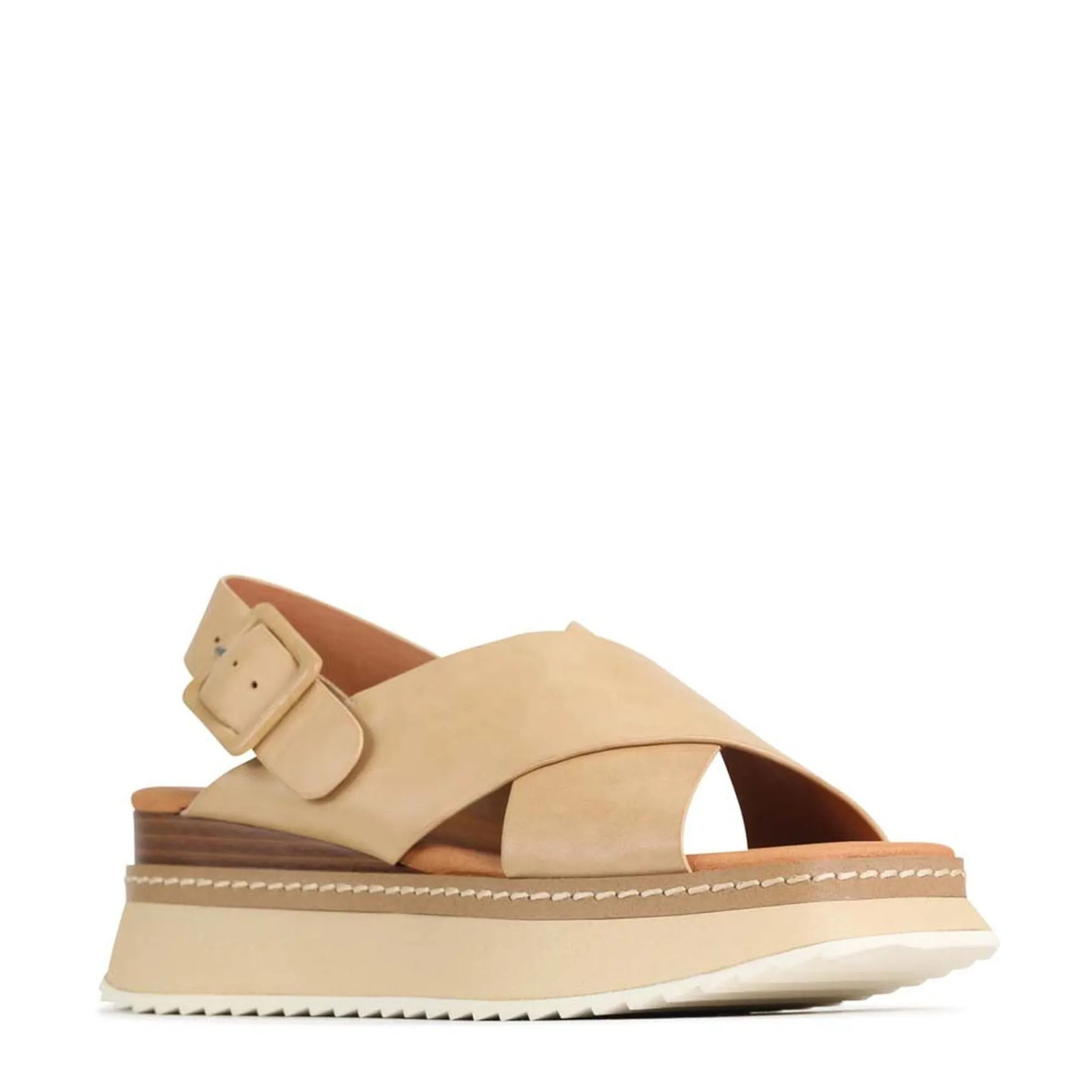 TONALITIES LEATHER PLATFORM WEDGE SANDALS>EOS Footwear Best