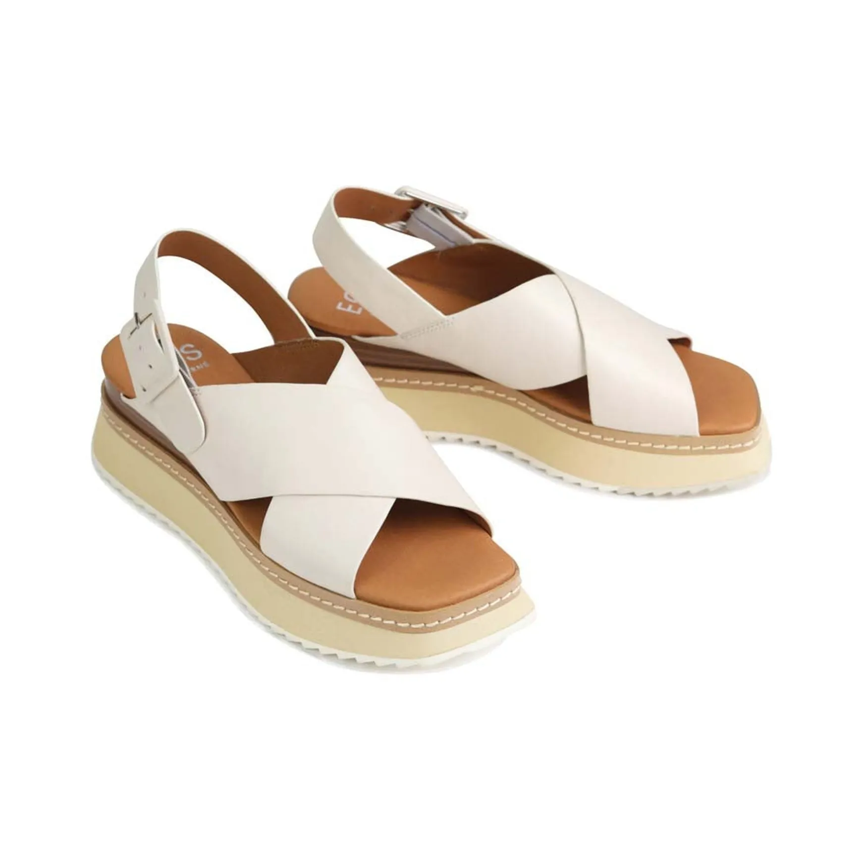 TONALITIES LEATHER PLATFORM WEDGE SANDALS>EOS Footwear Best