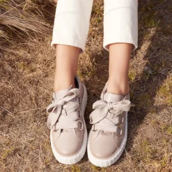 TRINITY LOW TOP SNEAKERS LEATHER>EOS Footwear New