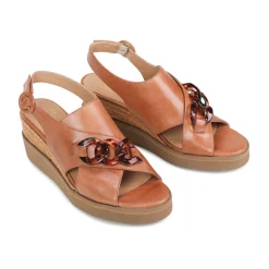 WAYFARER LEATHER WEDGE SANDALS>EOS Footwear Shop