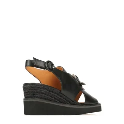 WAYFARER LEATHER WEDGE SANDALS><noscript><img width=