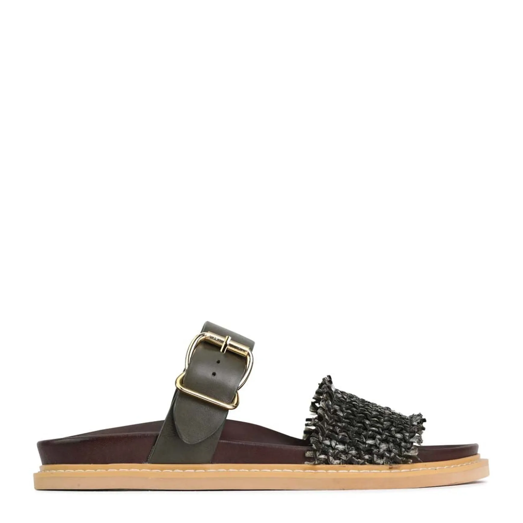 WEAVE SLIDE ARCHIVE SANDALS LEATHER>EOS Footwear Cheap
