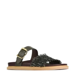 WEAVE SLIDE ARCHIVE SANDALS LEATHER><noscript><img width=