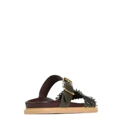 WEAVE SLIDE ARCHIVE SANDALS LEATHER><noscript><img width=