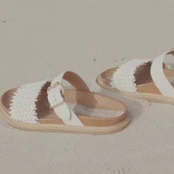 WEAVE SLIDE ARCHIVE SANDALS LEATHER><noscript><img width=