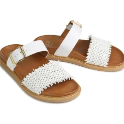 WEAVE SLIDE ARCHIVE SANDALS LEATHER><noscript><img width=