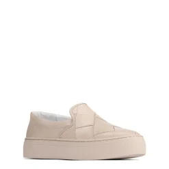 WOVE LEATHER SLIP ON SNEAKER><noscript><img width=