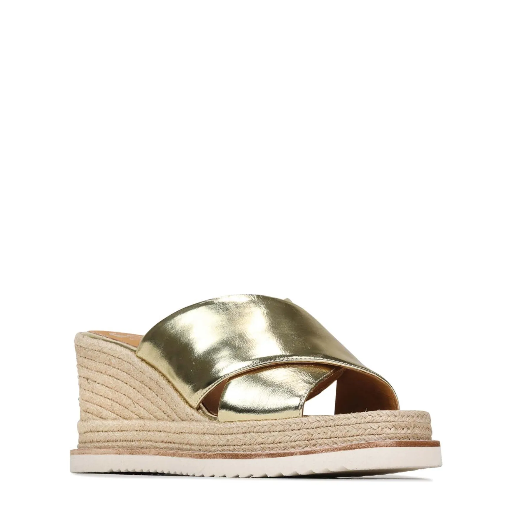 ZELIE LEATHER WEDGE ESPADRILLE SANDALS>EOS Footwear Outlet