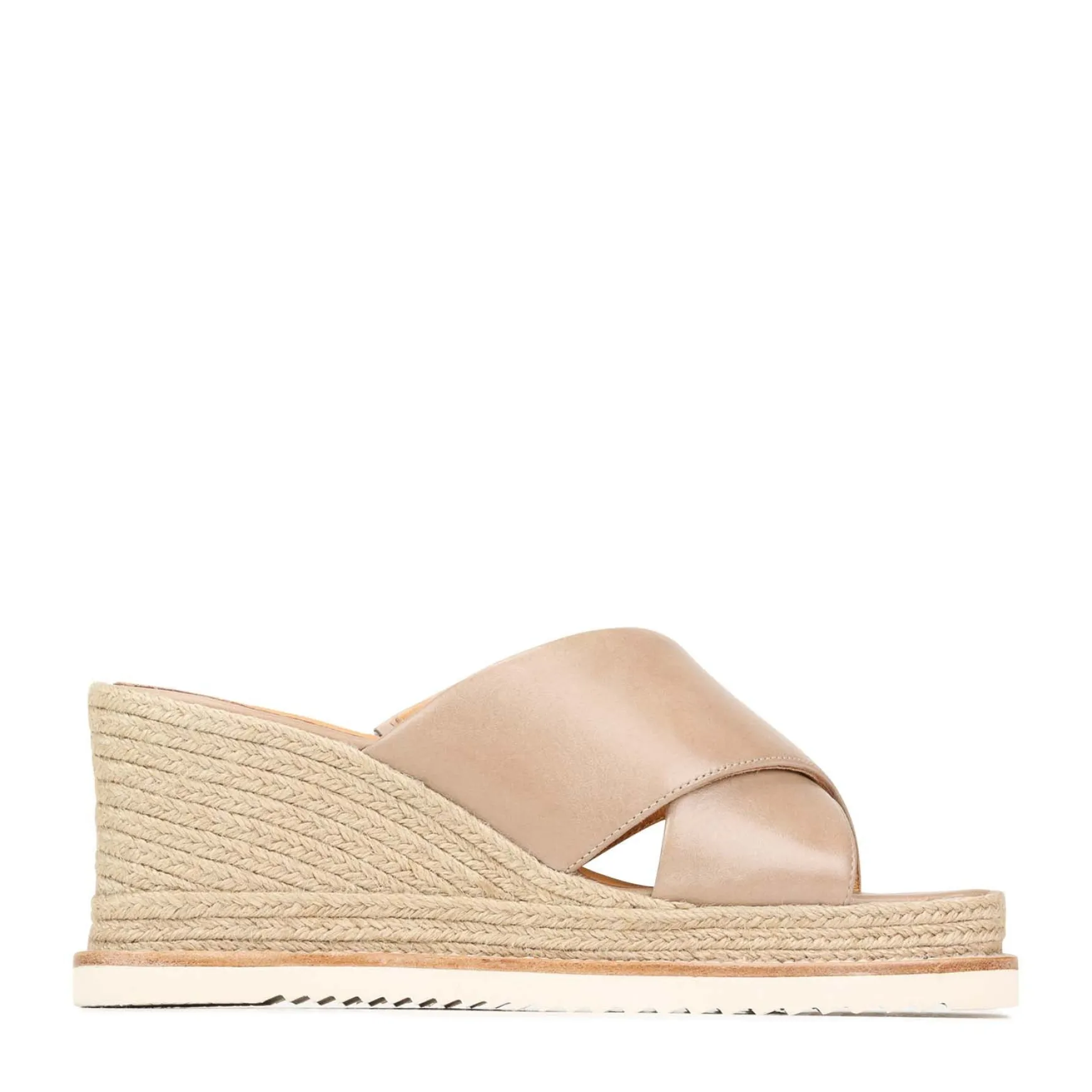 ZELIE LEATHER WEDGE ESPADRILLE SANDALS>EOS Footwear Outlet