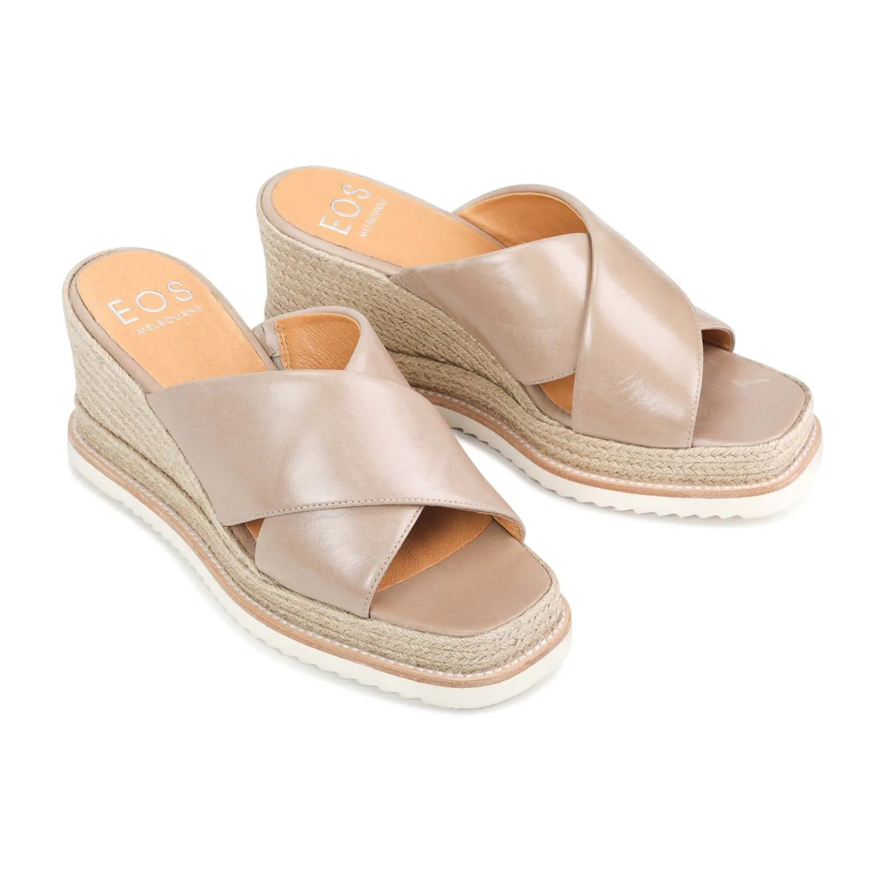 ZELIE LEATHER WEDGE ESPADRILLE SANDALS>EOS Footwear Outlet