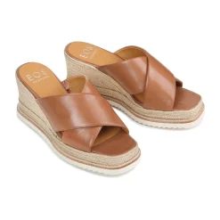 ZELIE LEATHER WEDGE ESPADRILLE SANDALS><noscript><img width=