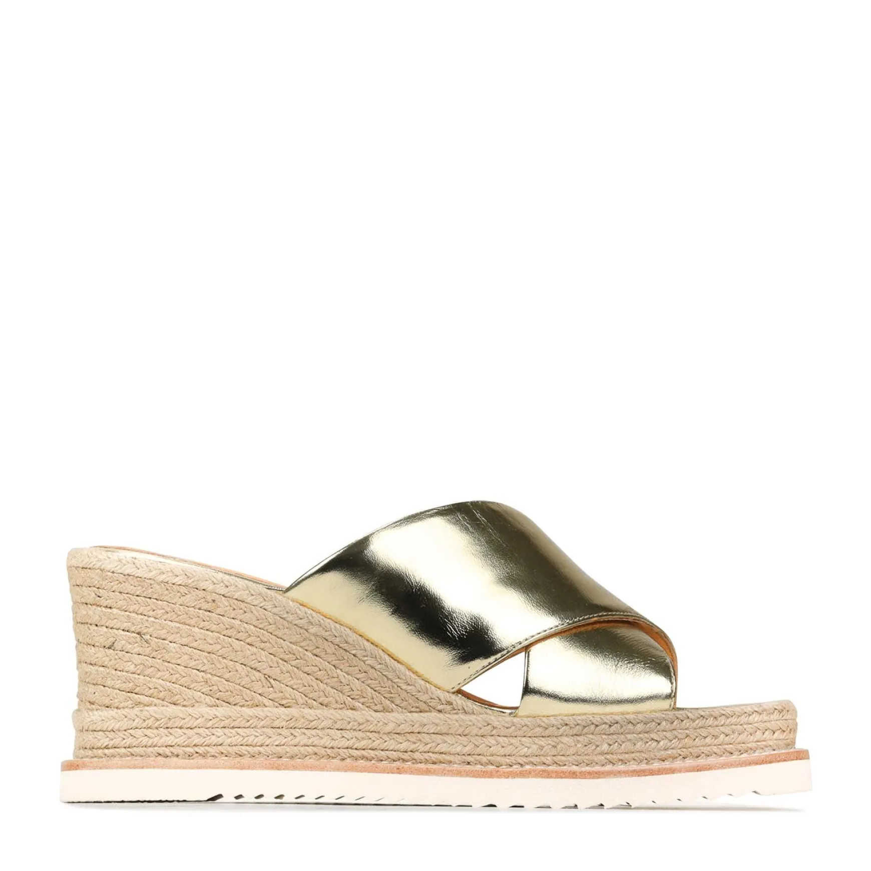 ZELIE LEATHER WEDGE ESPADRILLE SANDALS>EOS Footwear Outlet