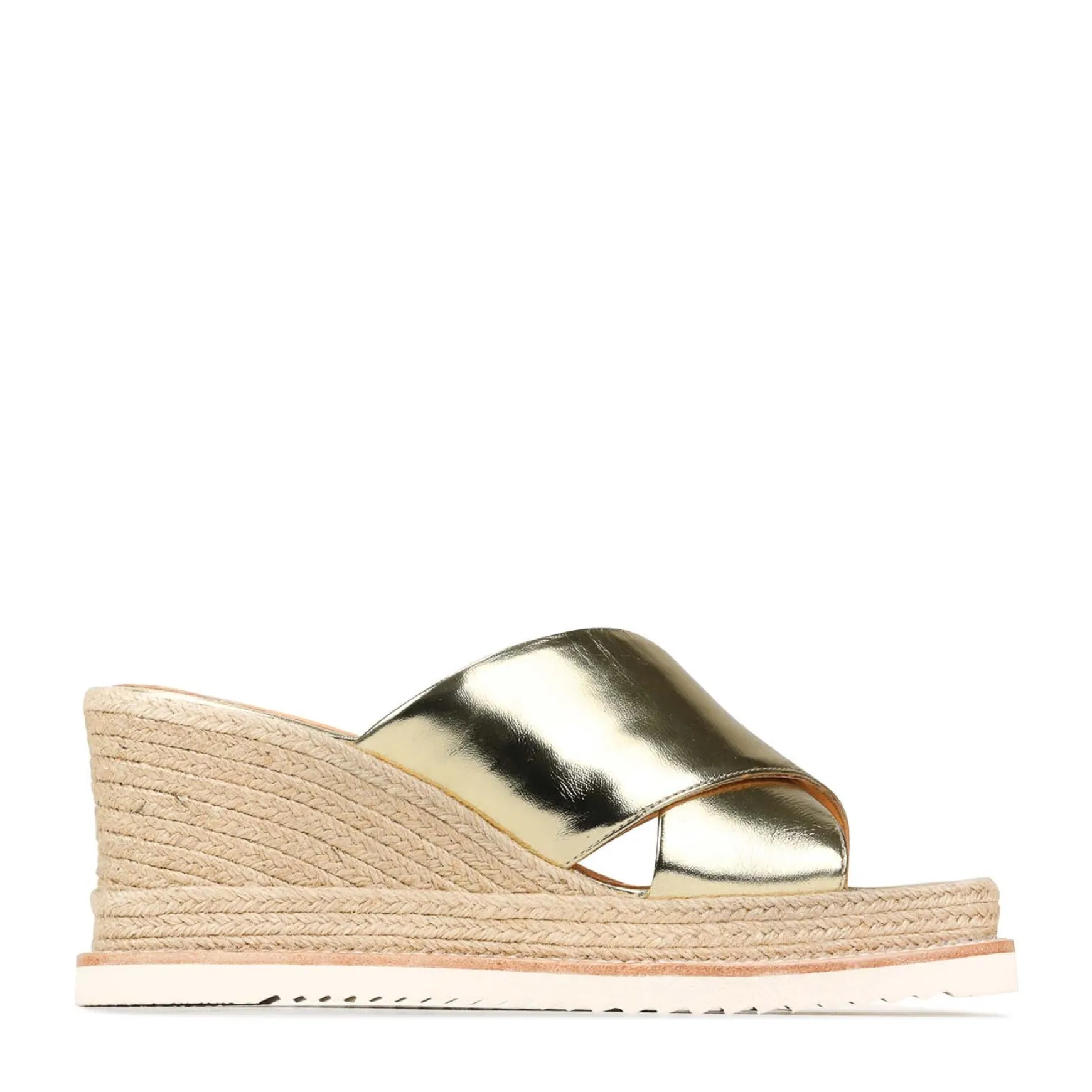 ZELIE LEATHER WEDGE ESPADRILLE SANDALS>EOS Footwear Outlet